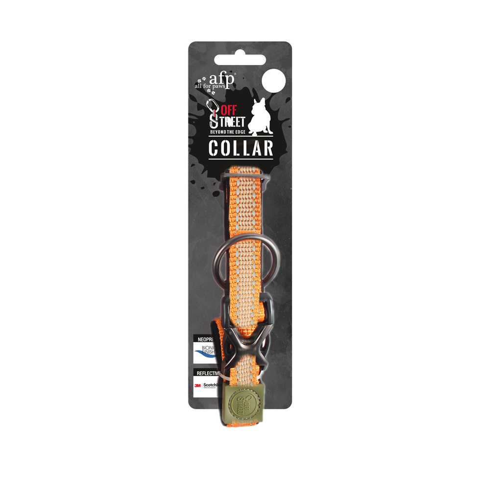 AFP Off Street Dog Collar Tangerine S