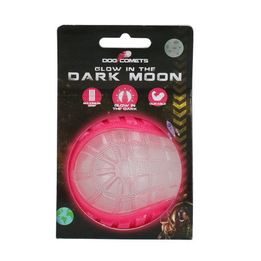 Dog Comets Glow in the Dark Moon Pink L