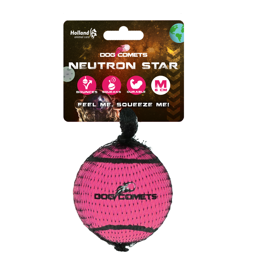 Dog comets Neutron Star Tennisbal met pieper M Roze 1st