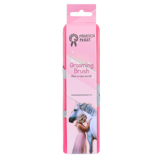 Paardenpraat Grooming Brush Medium roze