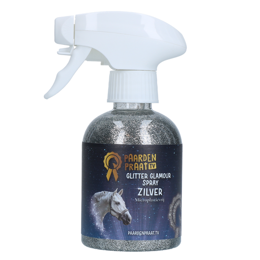 Paardenpraat Glitter Glamour Spray Zilver