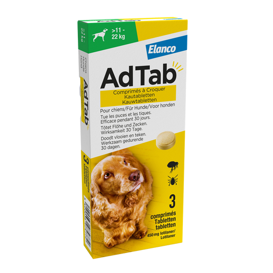 Adtab kauwtablet voor honden (&gt;11 - 22 kg) 3 tabletten