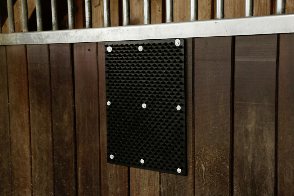 Borstelmat voor Paard, Kalf, Geit Zwart (L40xB30cm)