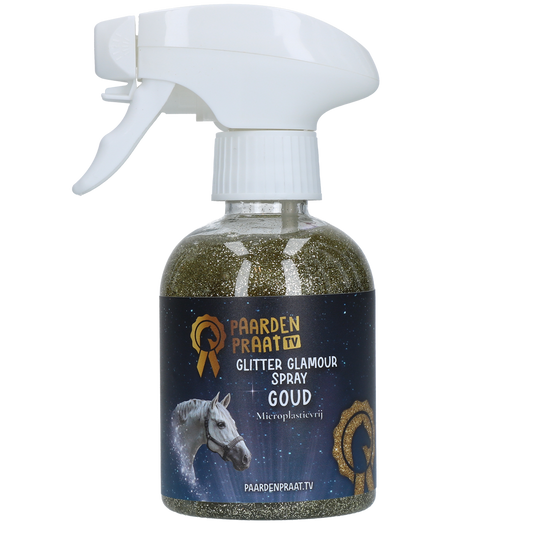 Paardenpraat Glitter Glamour Spray Goud