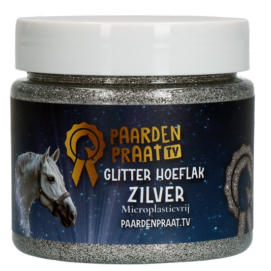 Paardenpraat TV Glitter Hoeflak Zilver