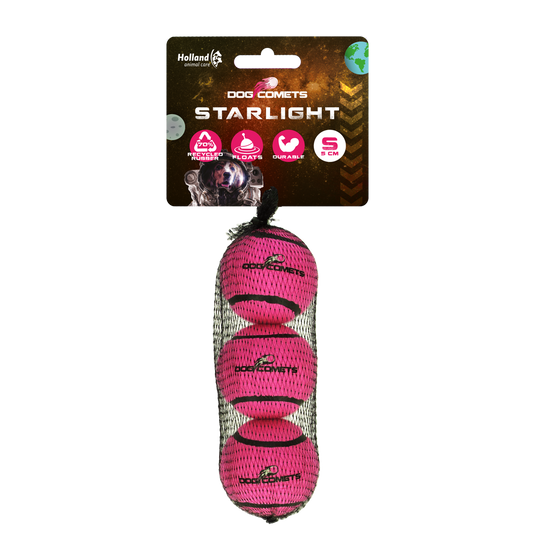 Dog comets Starlight Tennisbal S Roze 3st