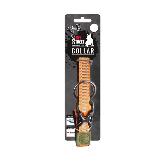 AFP Off Street Dog Collar Tangerine M