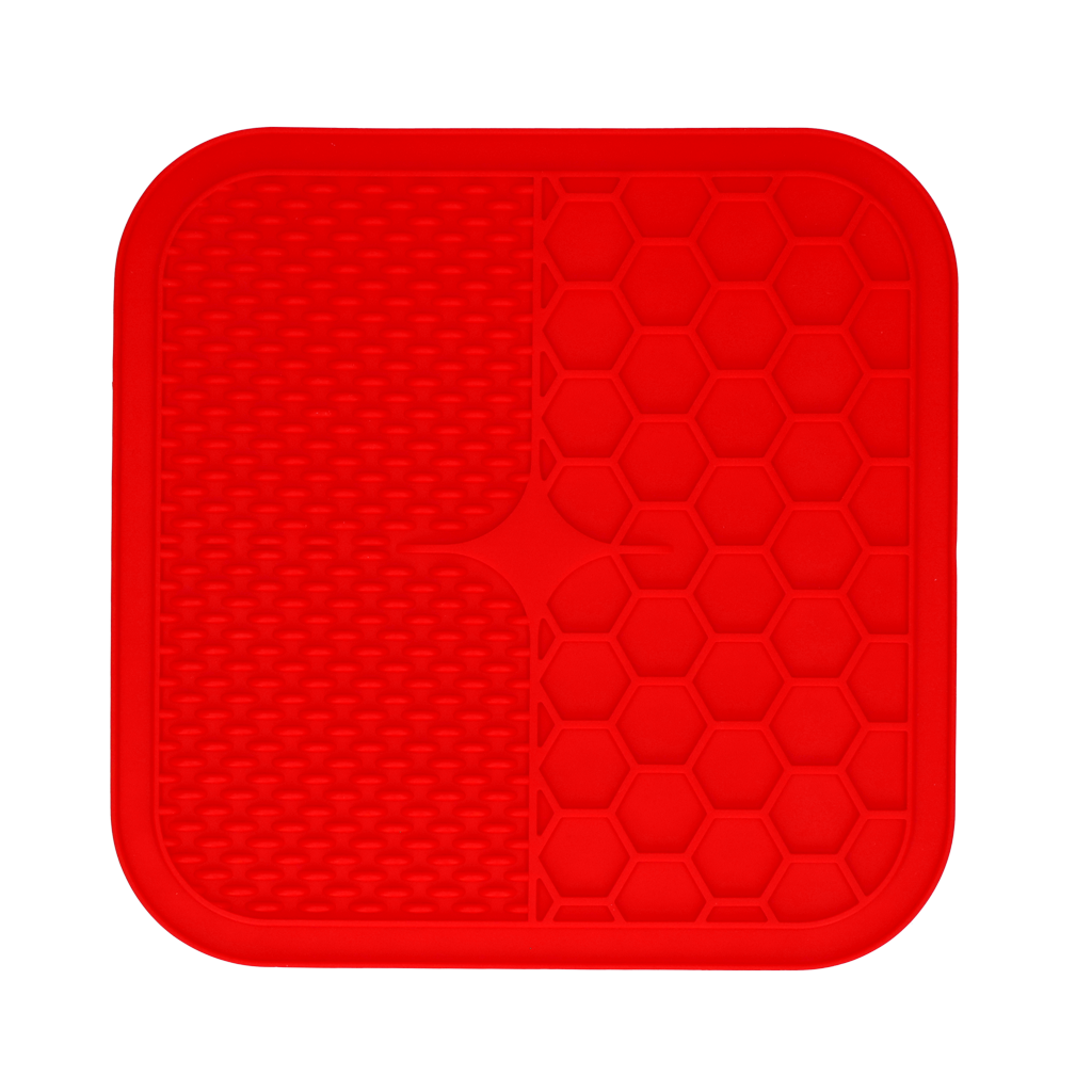 Eat Slow Live Longer Lick Mat Duo L Red