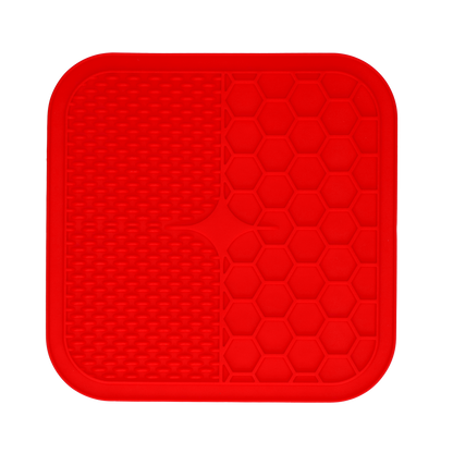 Eat Slow Live Longer Lick Mat Duo L Red