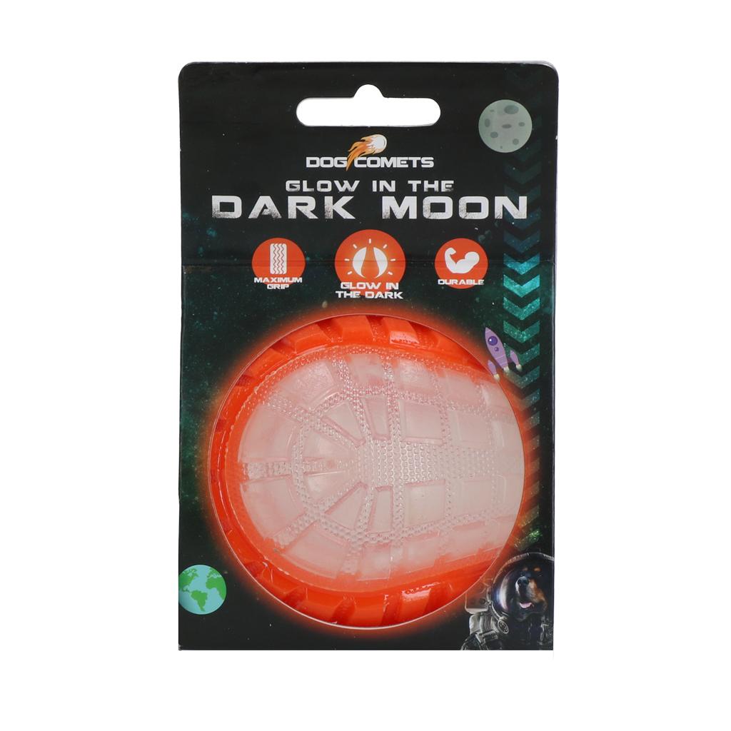 Dog Comets Glow in the Dark Moon Orange L