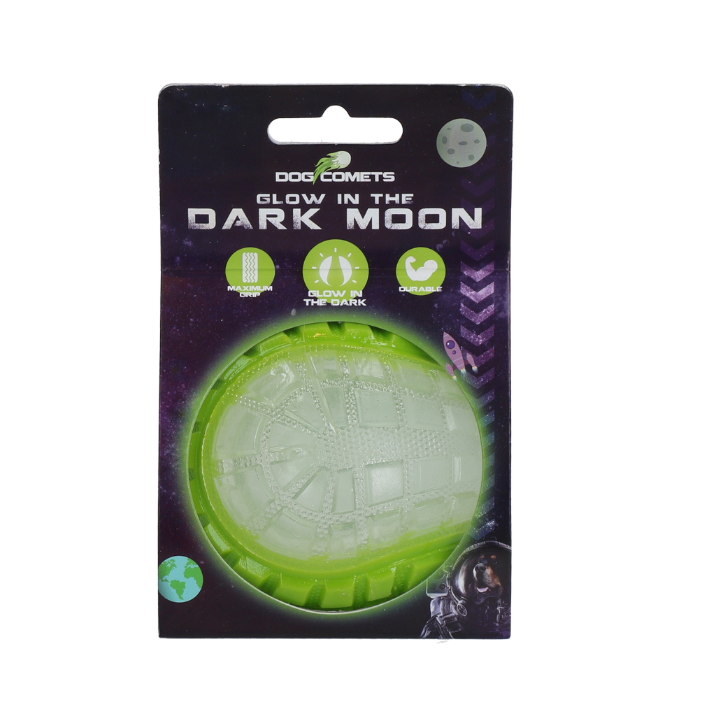 Dog Comets Glow in the Dark Moon Green L