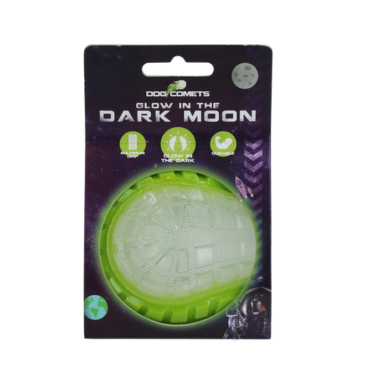 Dog Comets Glow in the Dark Moon Green L